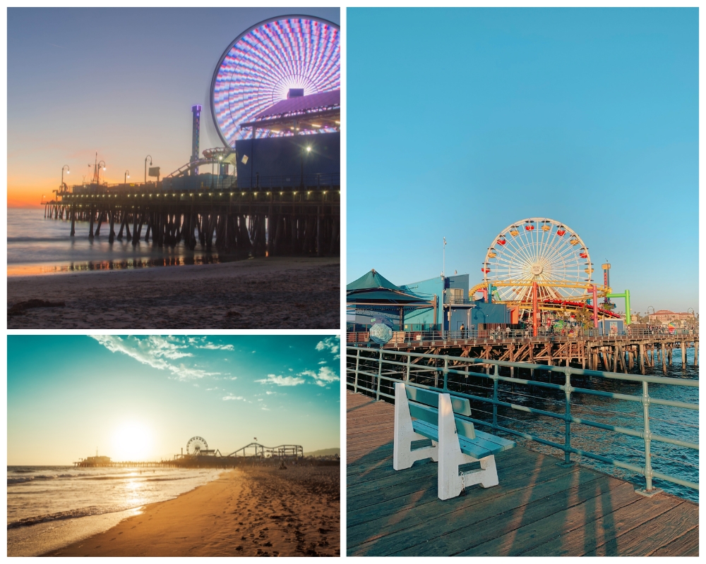 Santa Monica Pier on the Santa Monica Beach- - things to do in california